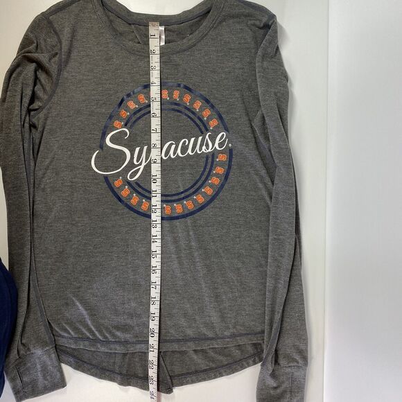 Syracuse University Shirt Womens Sz M Split Open Back Thumb Holes Athleisure - Picture 11 of 11